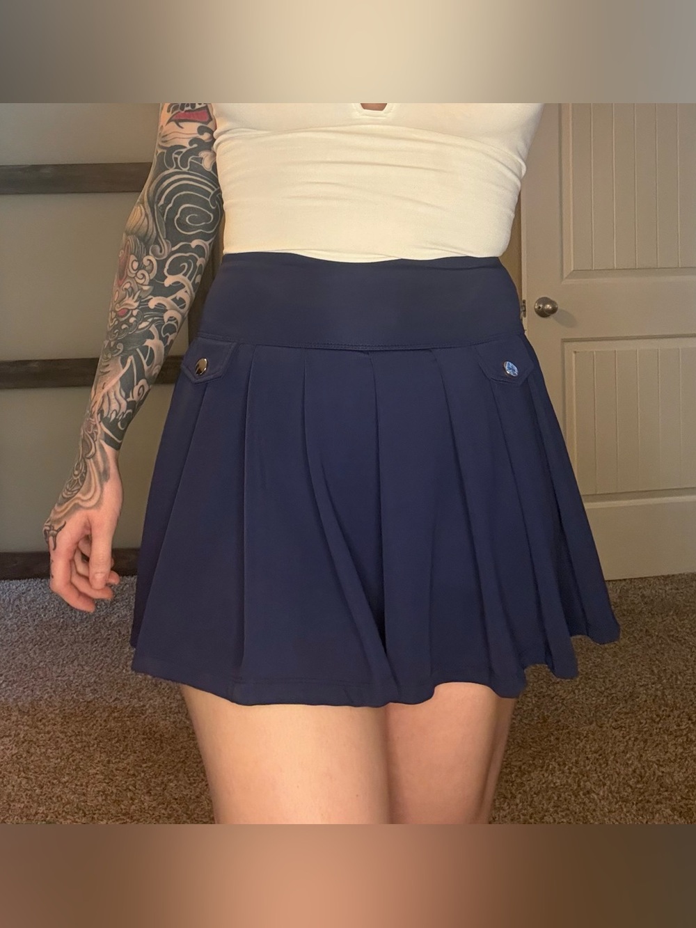 3/$20Pleated preppy high waist skirt